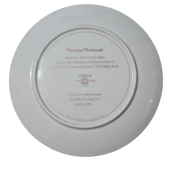 Norman Rockwell The Golden Rule Decorative Plate Collection - Picture 2 of 4